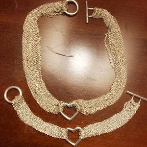 Tiffany & CO Sterling Silver Necklace and Bracelet